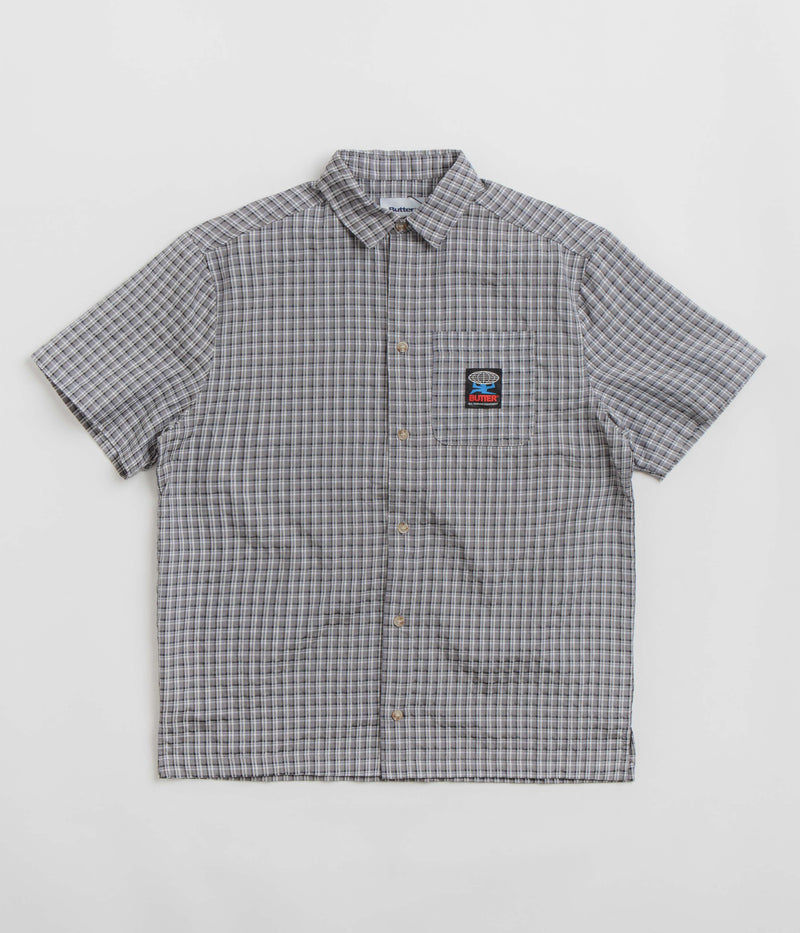 Butter Goods Terrain Short Sleeve Shirt in Stone and Black