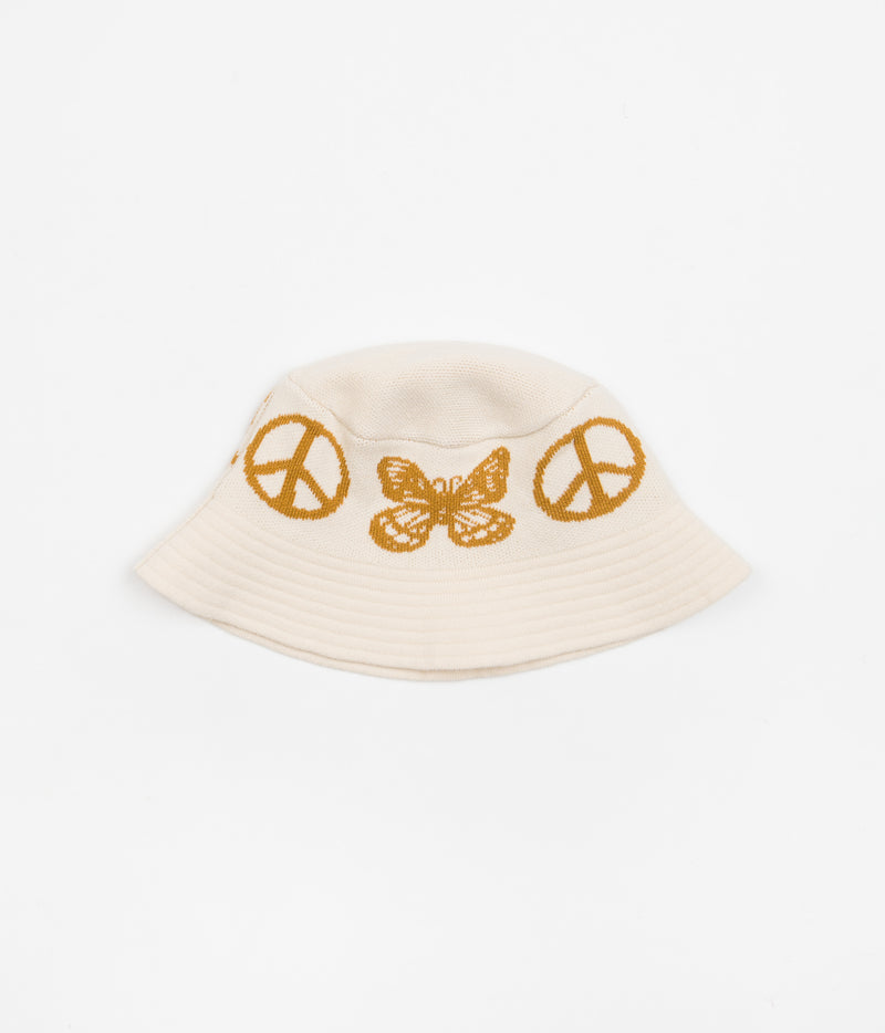 Butter Goods Tour Knit Bucket Hat in Cream