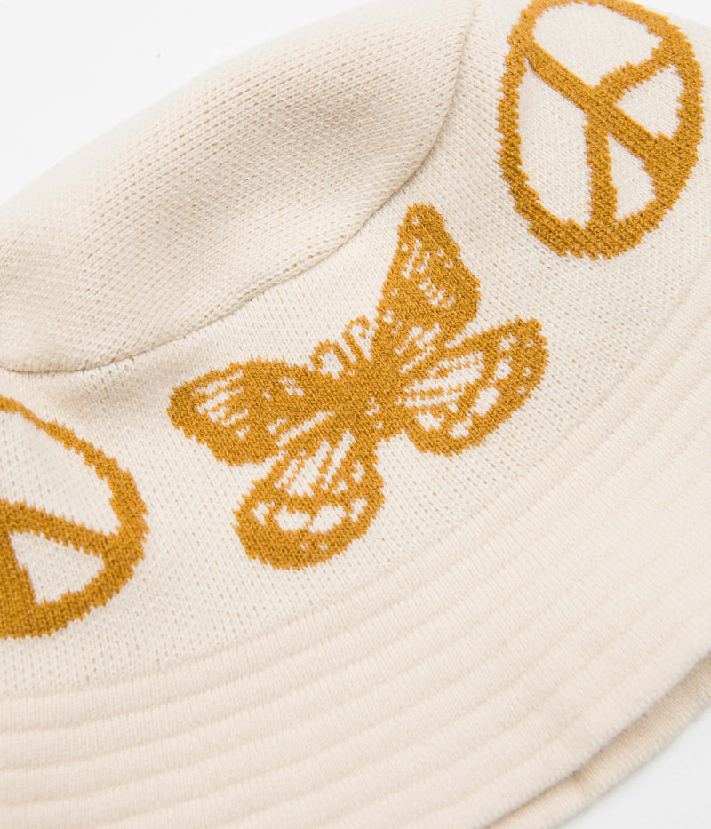 Butter Goods Tour Knit Bucket Hat in Cream
