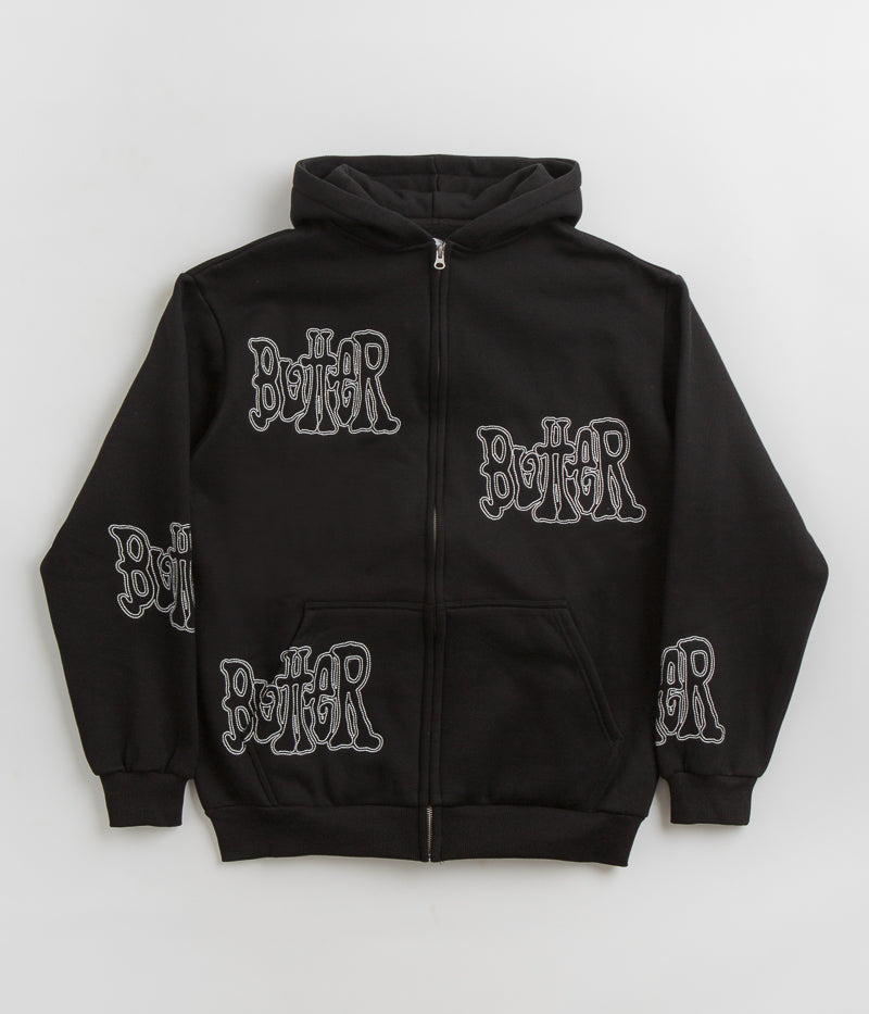 Butter Goods Tour Zip-Thru Hoodie in Black
