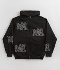 Butter Goods Tour Zip-Thru Hoodie in Black