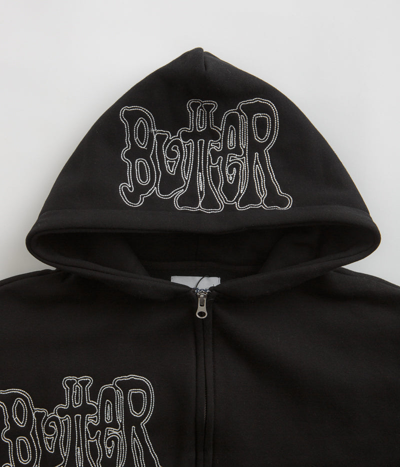 Butter Goods Tour Zip-Thru Hoodie in Black