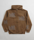 Butter Goods Tour Zip-Thru Hoodie in Chocolate
