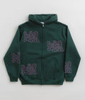 Butter Goods Tour Zip-Thru Hoodie in Dark Green