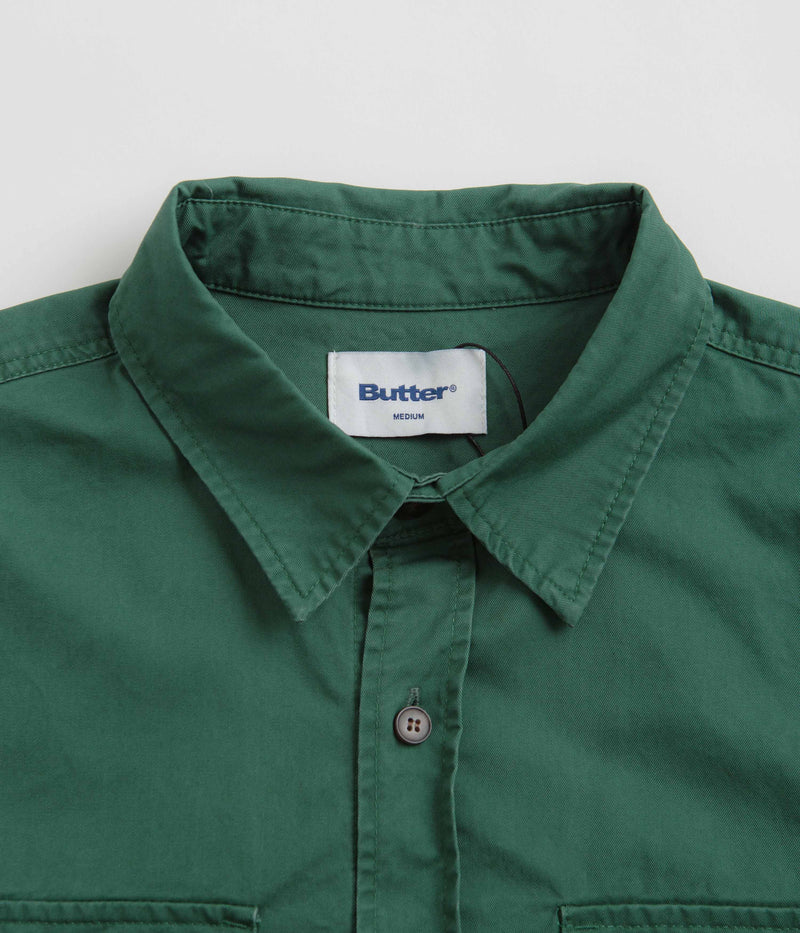 Butter Goods Washed Pocket Shirt in Fern