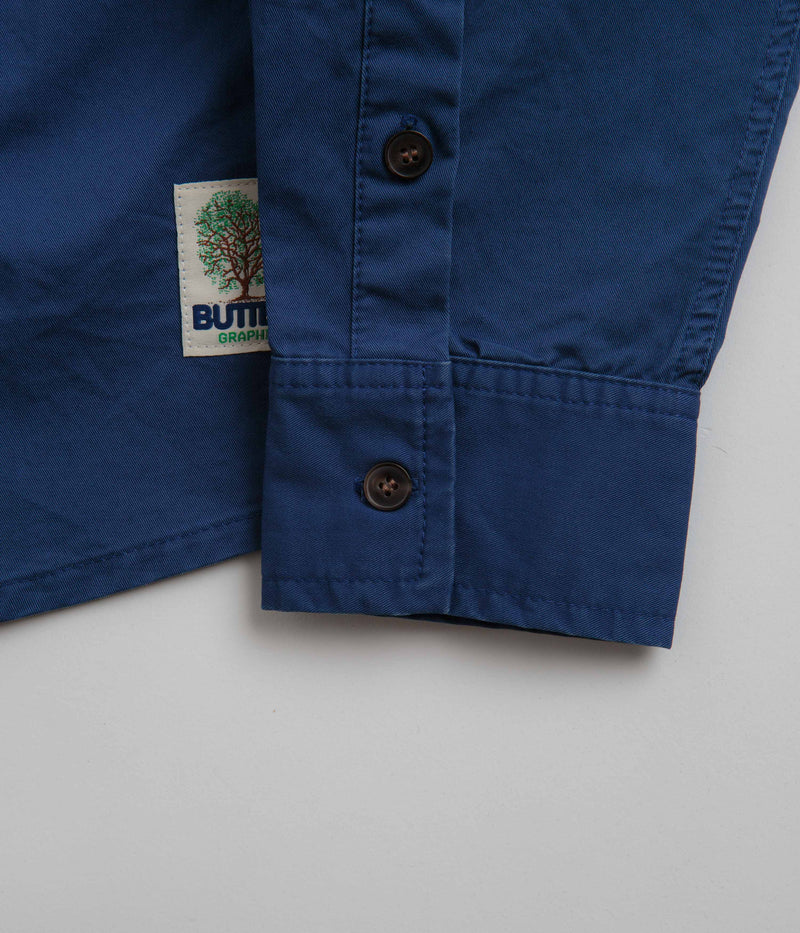 Butter Goods Washed Pocket Shirt in Work Blue