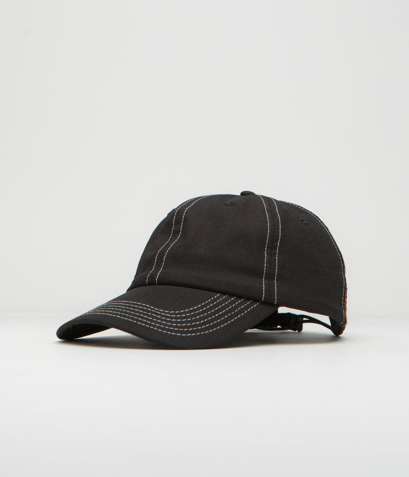 Butter Goods Washed Ripstop Cap in Black