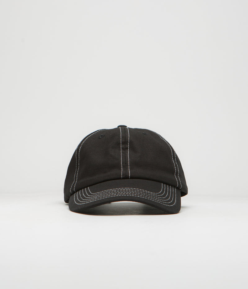 Butter Goods Washed Ripstop Cap in Black