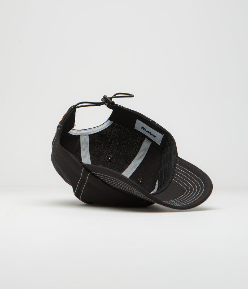 Butter Goods Washed Ripstop Cap in Black