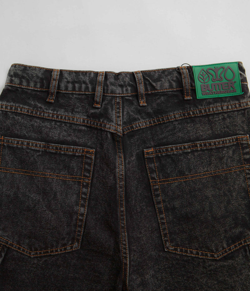 Butter Goods Weathergear Heavyweight Denim Shorts in Gun Metal