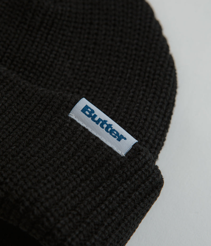 Butter Goods Wharfie Beanie in Black and White