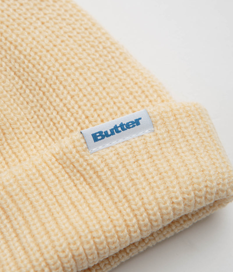 Butter Goods Wharfie Beanie in Bone