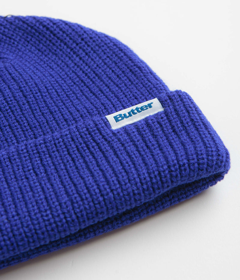 Butter Goods Wharfie Beanie in Royal and White
