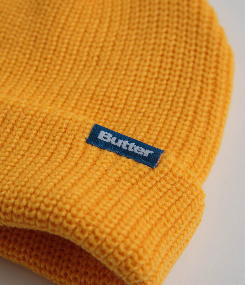 Butter Goods Wharfie Beanie in Yellow