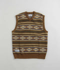 Butter Goods Wilson Knitted Vest in Brown