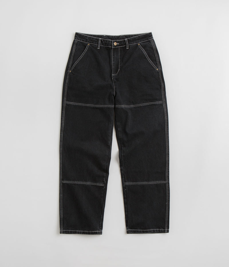 Butter Goods Work Double Knee Pants in Washed Black and Black