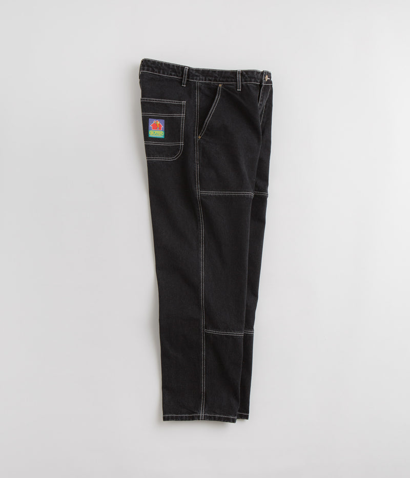 Butter Goods Work Double Knee Pants in Washed Black and Black