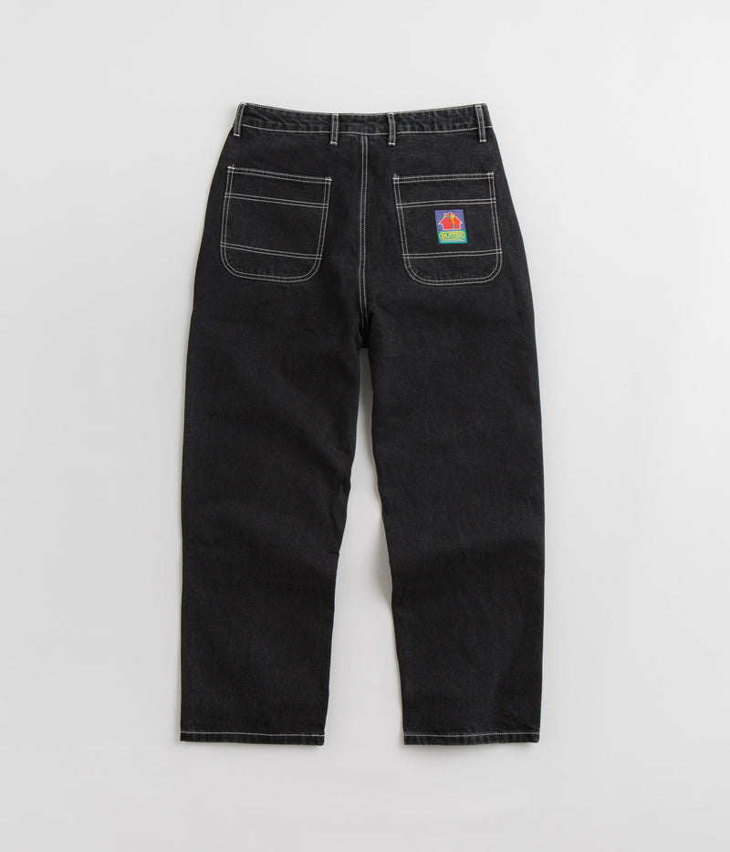 Butter Goods Work Double Knee Pants in Washed Black and Black