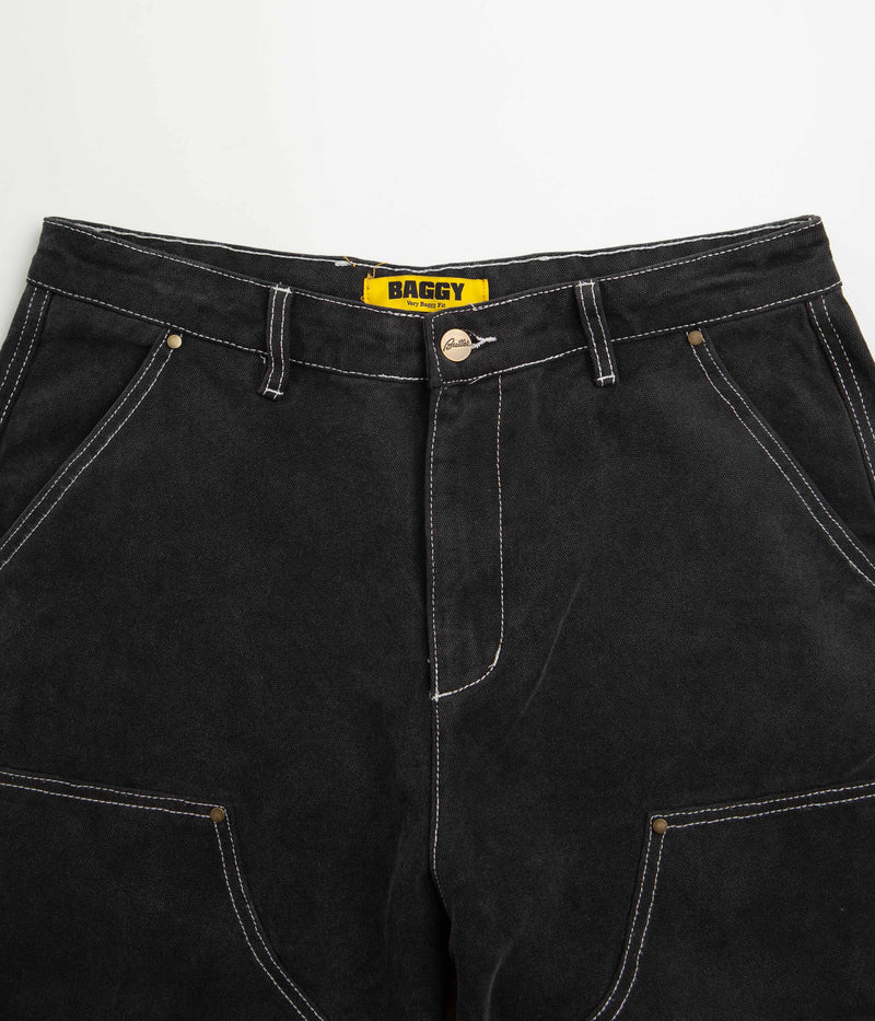 Butter Goods Work Double Knee Pants in Washed Black