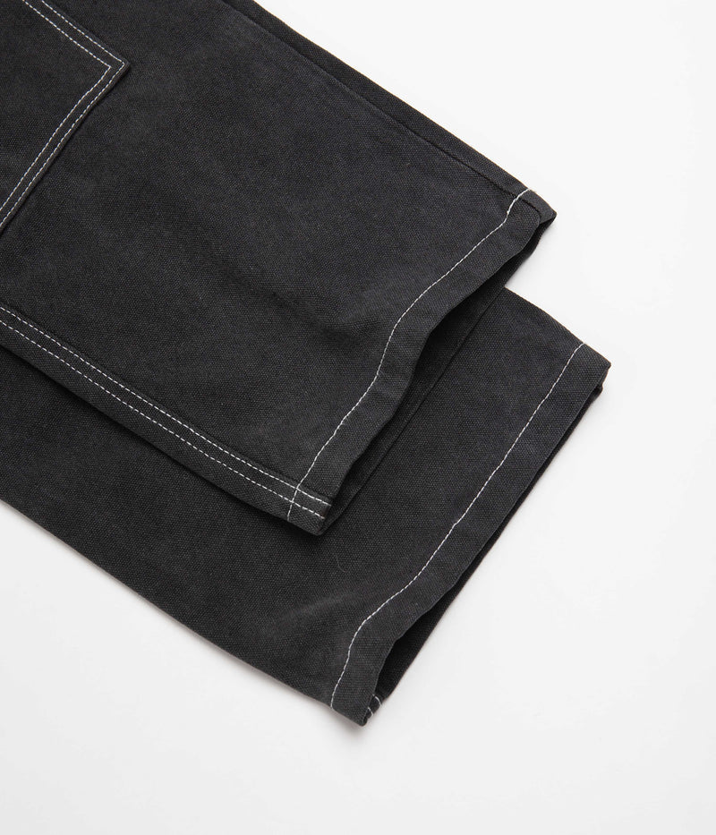 Butter Goods Work Double Knee Pants in Washed Black