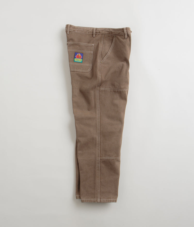 Butter Goods Work Double Knee Pants in Washed Brown