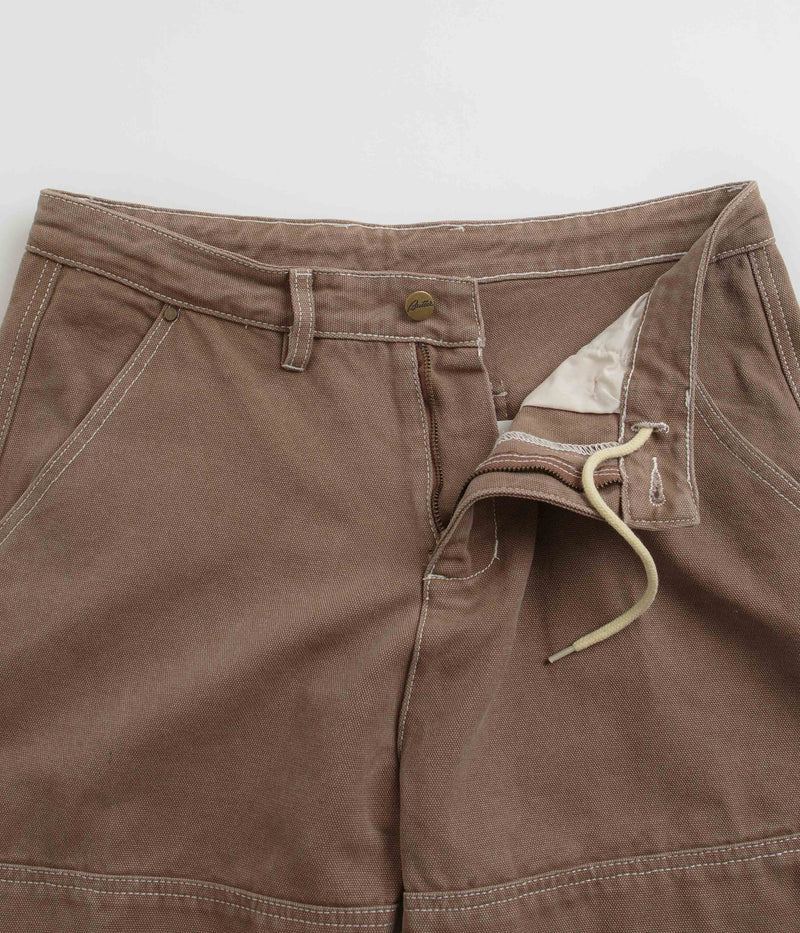 Butter Goods Work Double Knee Pants in Washed Brown