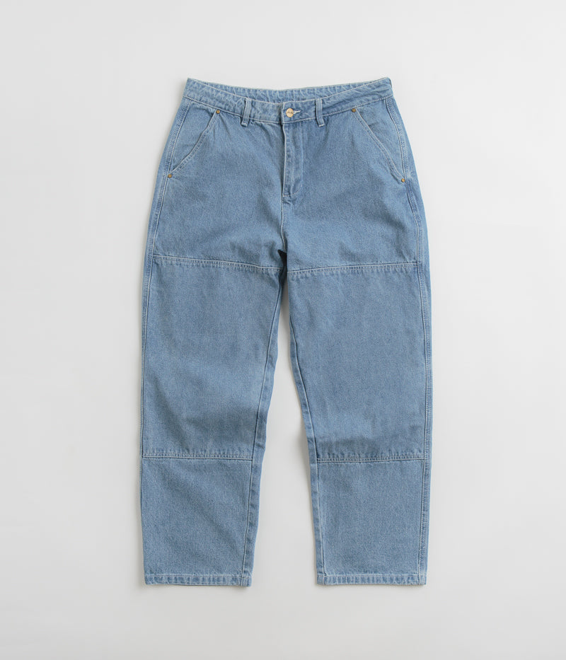 Butter Goods Work Double Knee Pants in Washed Indigo