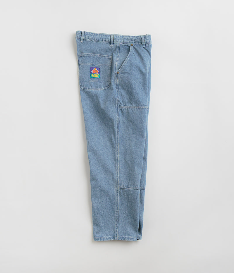 Butter Goods Work Double Knee Pants in Washed Indigo