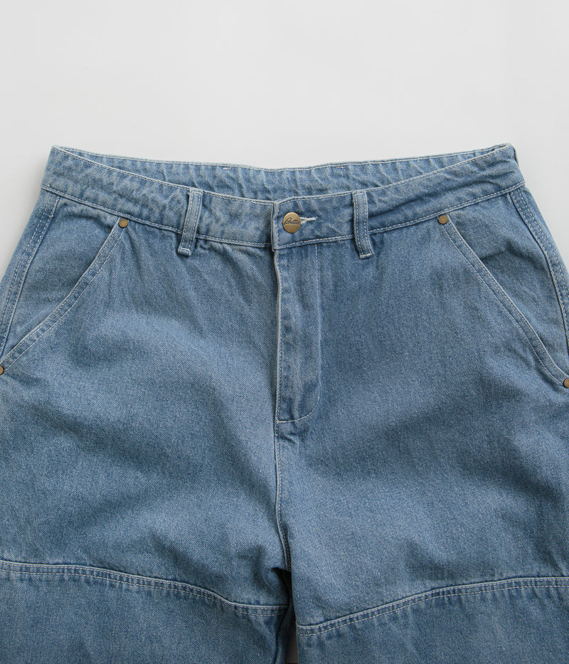 Butter Goods Work Double Knee Pants in Washed Indigo