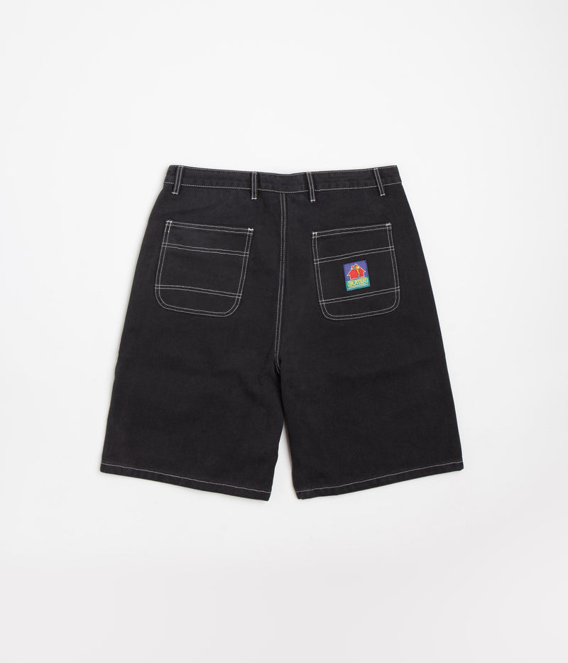 Butter Goods Work Shorts in Washed Black