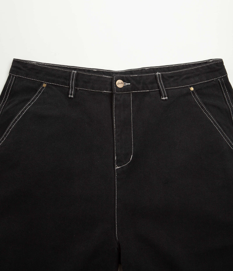 Butter Goods Work Shorts in Washed Black