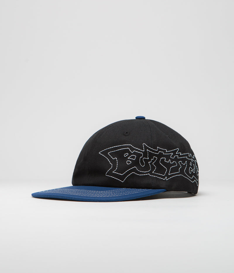 Butter Goods Yard Cap in Black and Royal Blue