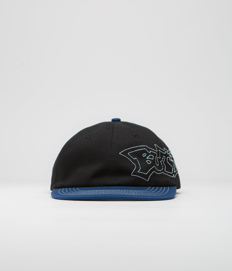Butter Goods Yard Cap in Black and Royal Blue