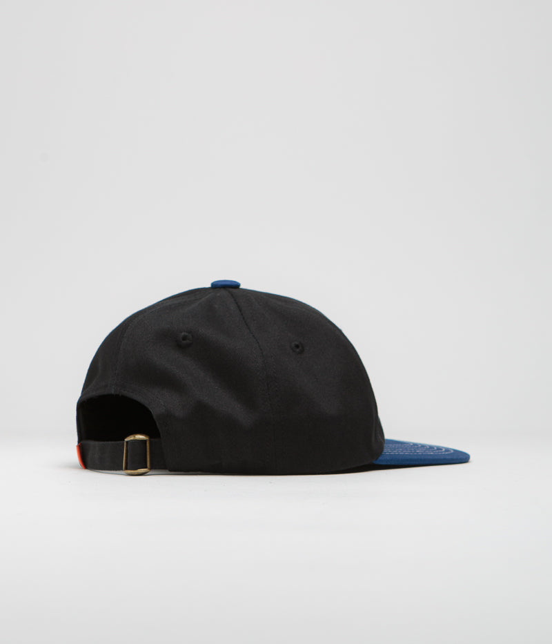 Butter Goods Yard Cap in Black and Royal Blue