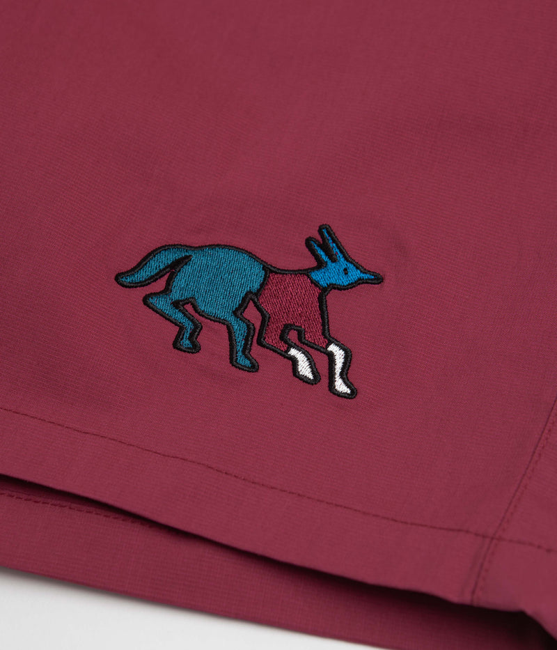 by Parra Anxious Dog Shorts in Wine