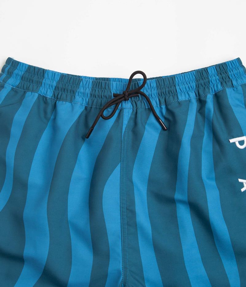 by Parra Aqua Weed Waves Swim Shorts in Greek Blue