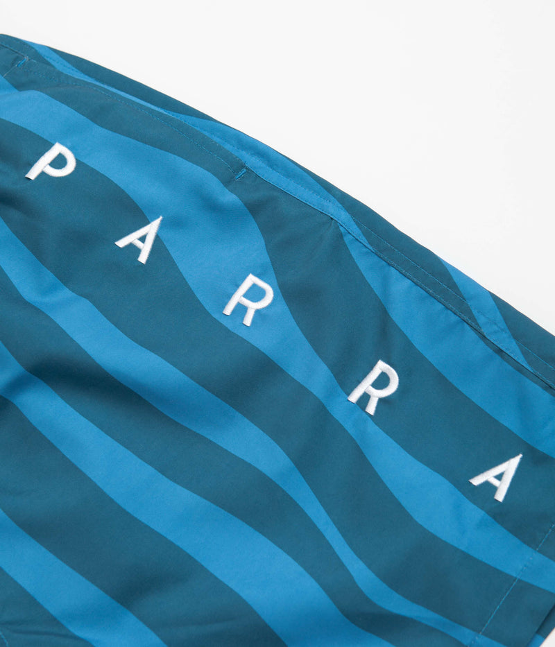 by Parra Aqua Weed Waves Swim Shorts in Greek Blue