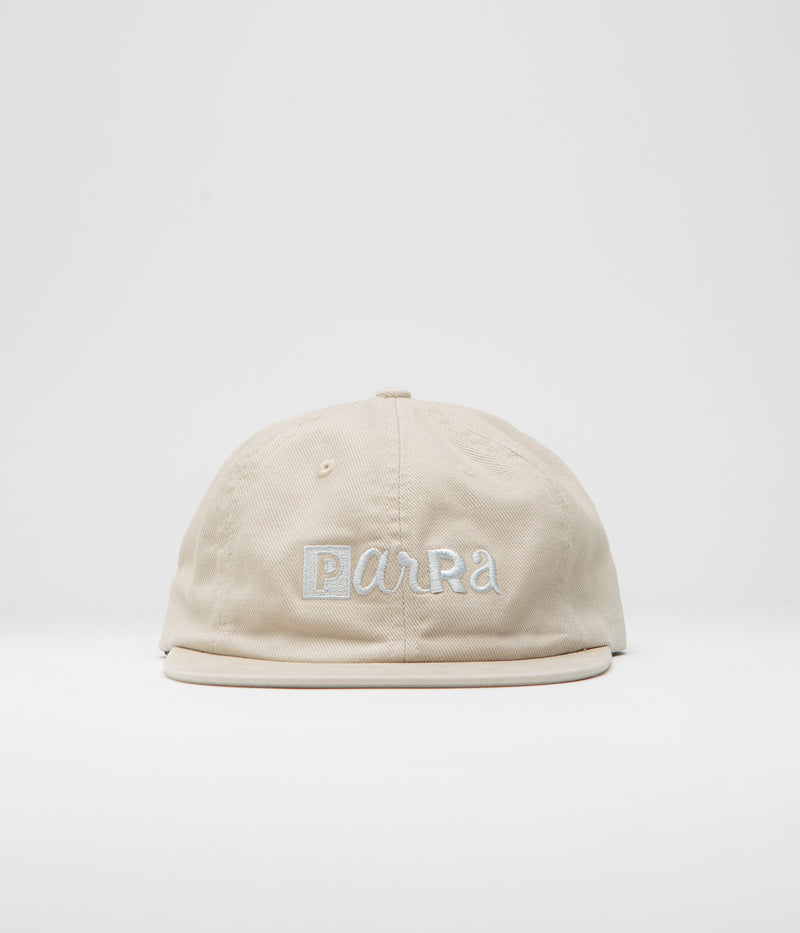by Parra Blocked Logo Cap in Off White
