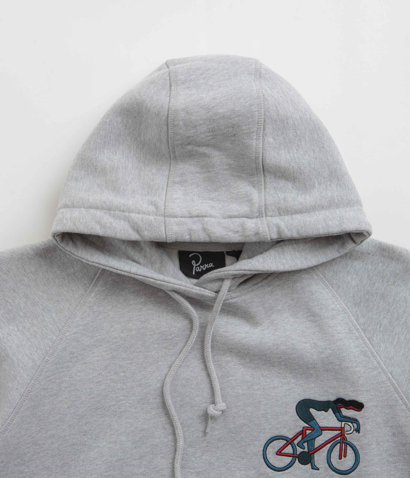 by Parra Cat Defense Hoodie in Heather Grey