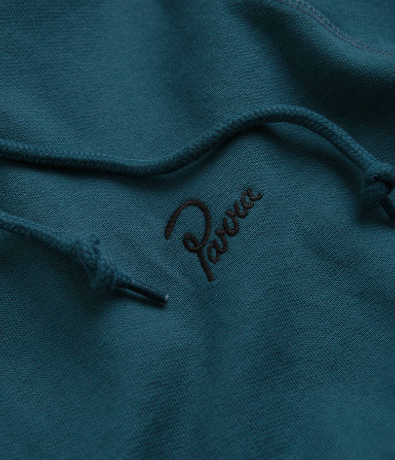 by Parra Clipped Wings Hoodie in Deep Sea Green