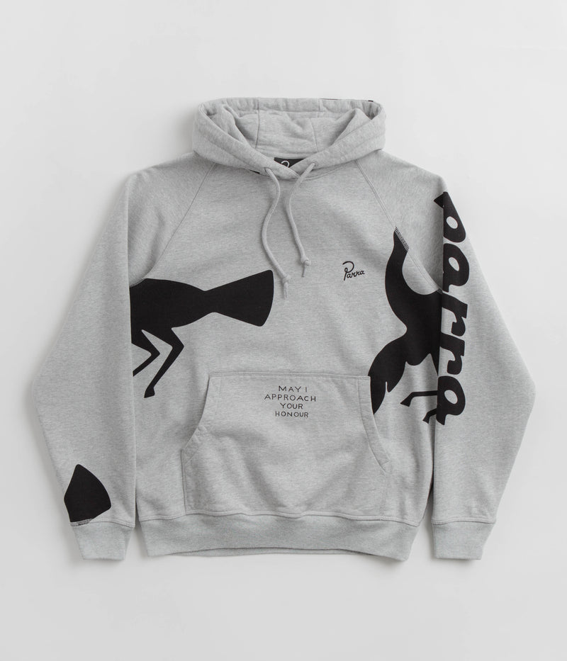 by Parra Clipped Wings Hoodie in Heather Grey