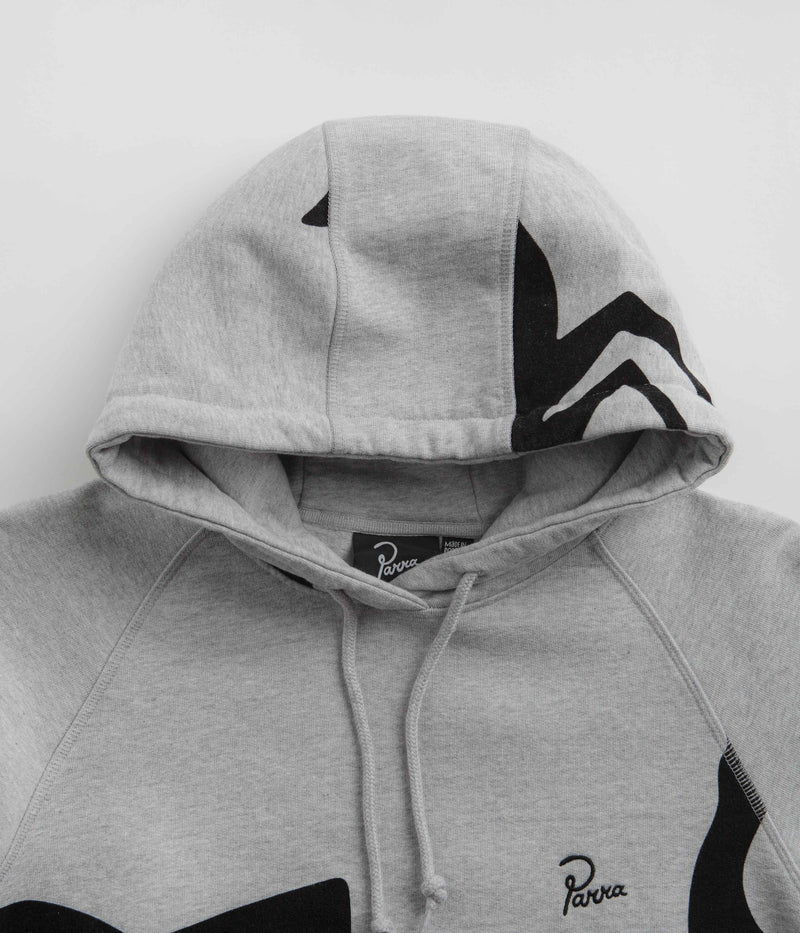 by Parra Clipped Wings Hoodie in Heather Grey