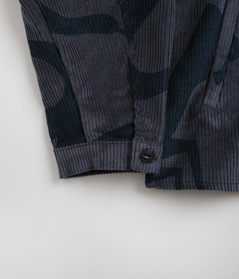by Parra Clipped Wings Shirt Jacket in Greyish Blue