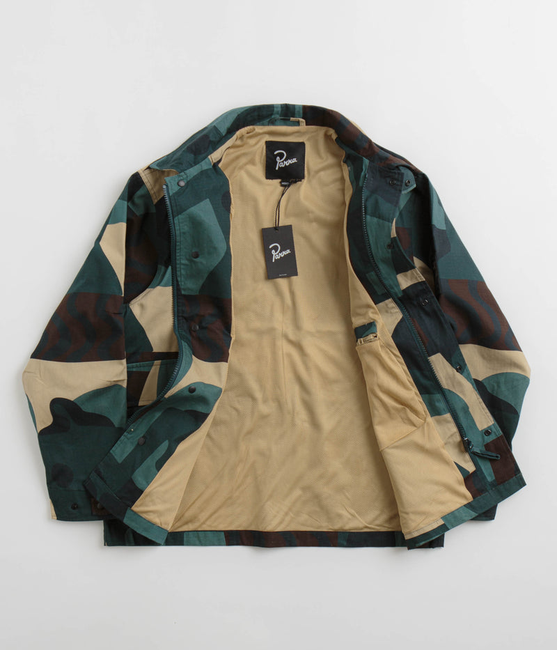 by Parra Distorted Camo Jacket in Green