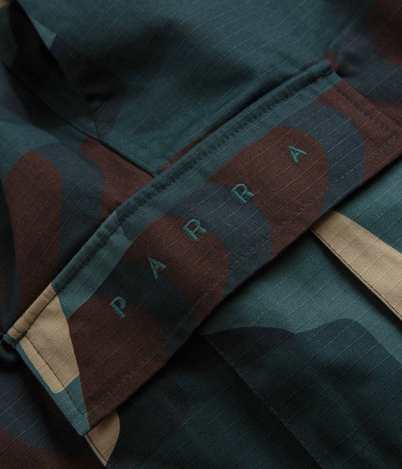 by Parra Distorted Camo Shorts in Green