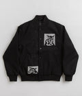 by Parra Dog Faced Varsity Jacket in Black