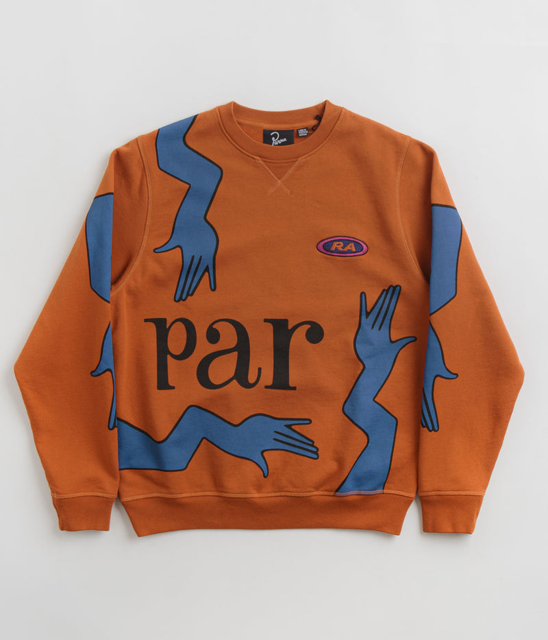by Parra Early Grab Crewneck Sweatshirt in Sienna Orange