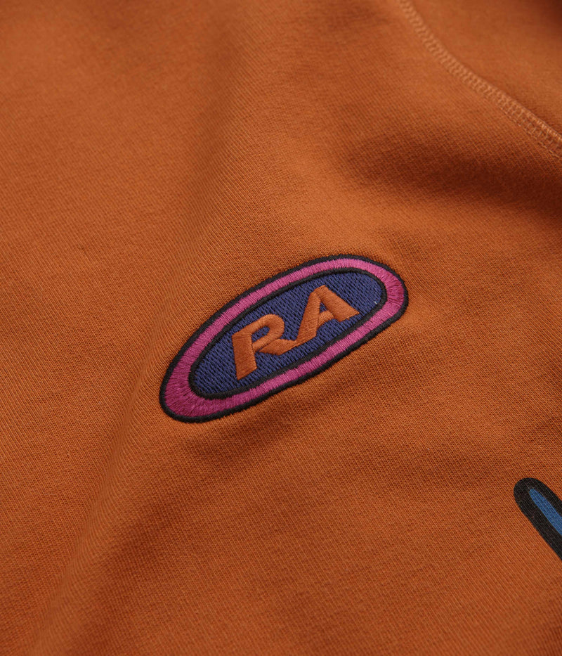 by Parra Early Grab Crewneck Sweatshirt in Sienna Orange