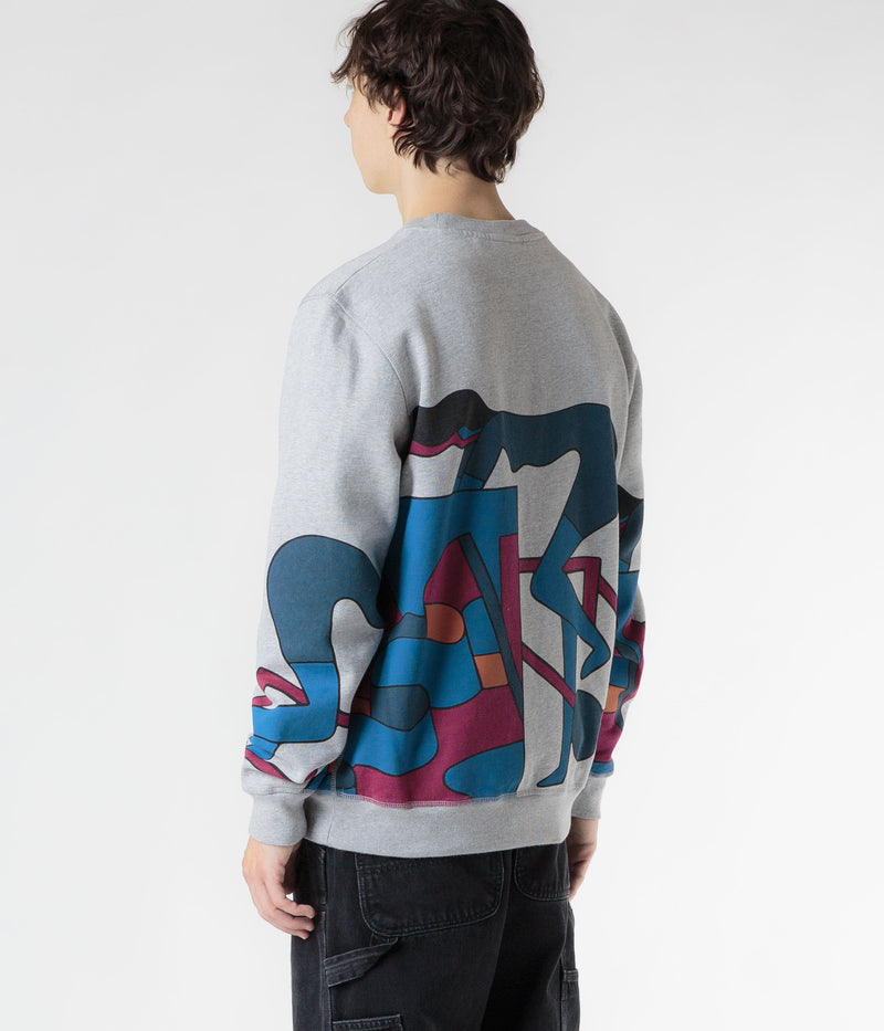 by Parra Etappe 17 Crewneck Sweatshirt in Heather Grey