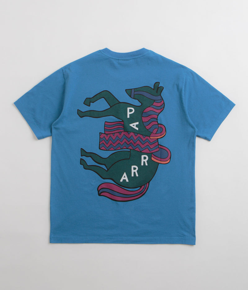 by Parra Fancy Horse T-Shirt in Azure Blue